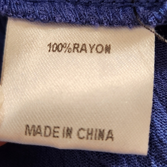 Merokeety Royal Blue Long Flare Sleeves Boho Dress Size L - Picture 5 of 14